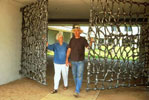 Pat Hickman & David Hamilton at the Entrance Gates to the Maui Arts & Cultural Center