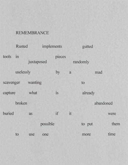 Remembrance - poem by Gail Hovey